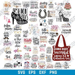 Fashion style SVG bundle collection