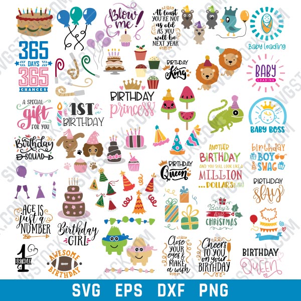 Download Birthday SVG Bundle - SVGSTOCK.com - Free SVG files ...