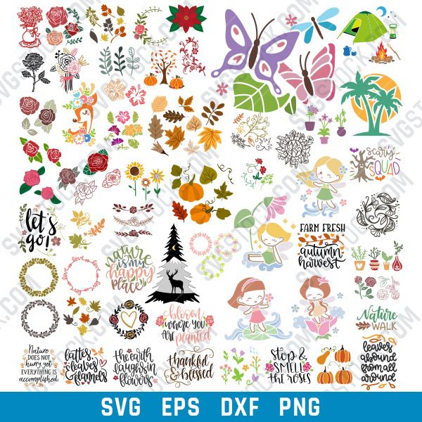 Nature Bundle design SVG files