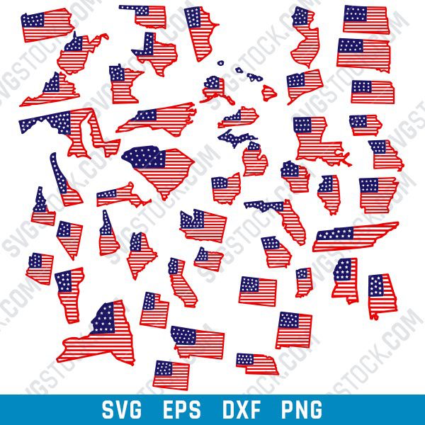 USA States SVG design files