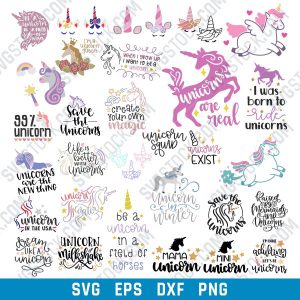 Unicorn svg bundle