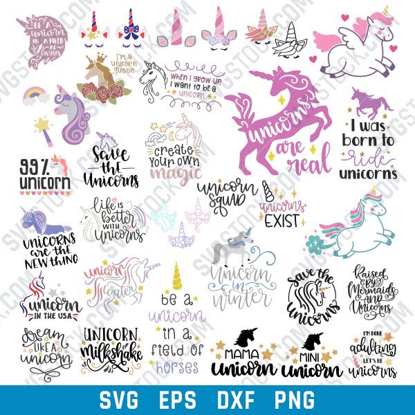 Unicorn svg bundle