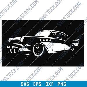 Vintage Classic Car Wall Art Design file - SVG DXF EPS PNG