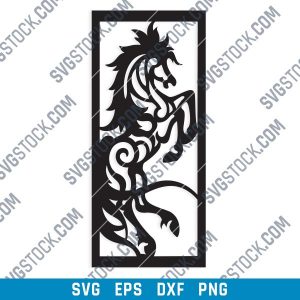 Horse Wall Art Design files - SVG DXF EPS AI CDR