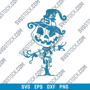 Pumpkin Scarecrow Art Vector Design file - SVG DXF EPS AI CDR