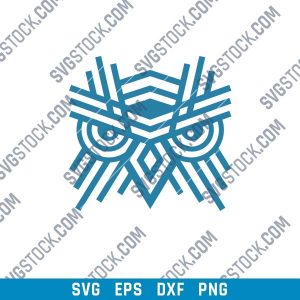 OWL Geometric Wall Art Design files - SVG DXF EPS AI CDR