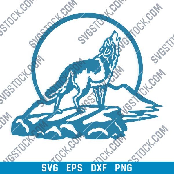 Wolf Art Vector Design file - SVG DXF EPS AI CDR