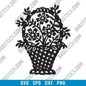 Bouquet of flowers Vector Design files - SVG DXF EPS PNG