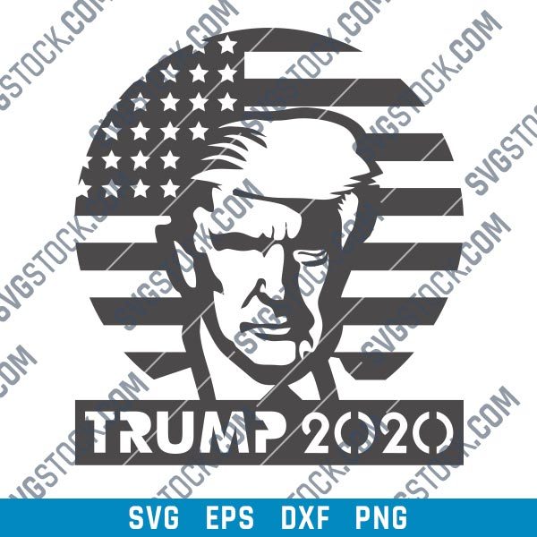 Donald Trump 2020, Keep America Great - SVG DXF EPS PNG