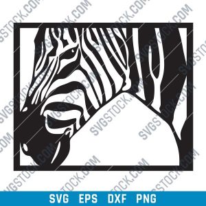 Zebra home decor vector design files - SVG DXF EPS PNG