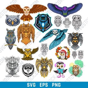 OWL set design files - SVG EPS PNG