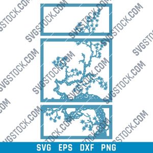 Tree wall decor design files - SVG DXF EPS PNG