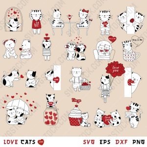 Love cats design files - EPS PNG SVG DXF