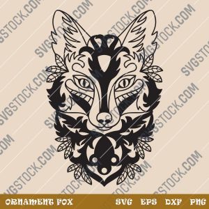 Ornament fox design files - SVG DXF EPS AI CDR