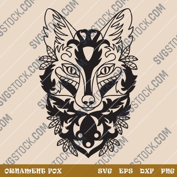 Ornament fox design files - SVG DXF EPS AI CDR