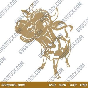 Symbol of 2021 bull design files – SVG DXF EPS PNG