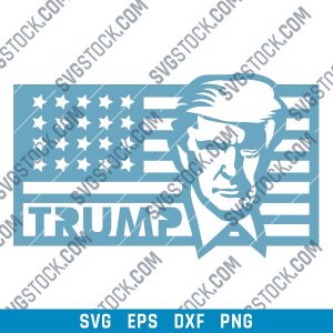 Donald Trump - Make America Great Again - DXF SVG EPS AI CDR