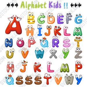 Alphabet Kids vector design files - SVG EPS PNG