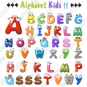 Alphabet Kids vector design files - SVG EPS PNG