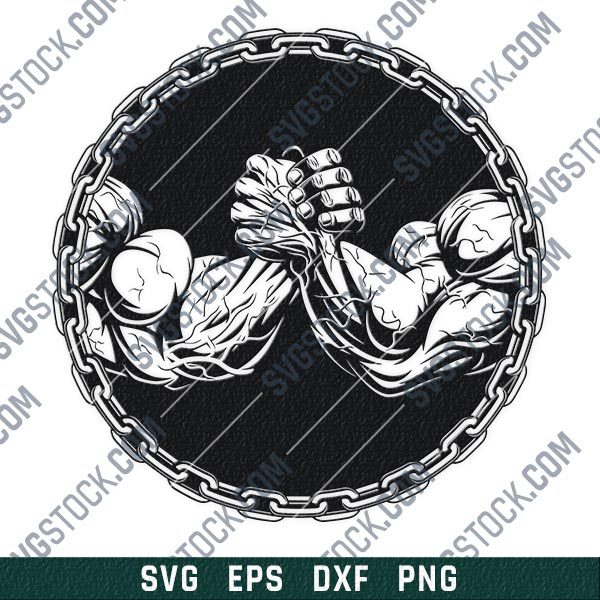 Arm Wrestling vector design files - DXF SVG EPS PNG