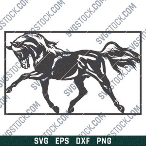 Horse wall decor design files - SVG DXF EPS PNG