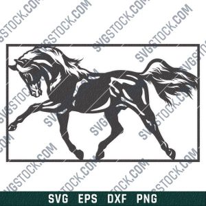 Horse wall decor design files - SVG DXF EPS PNG