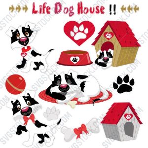 Life dog house vector design files - SVG EPS PNG