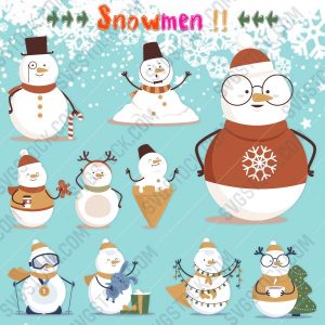 Snowmen vector design files - SVG EPS PNG