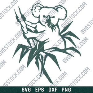 Koala vector design files - SVG DXF EPS PNG