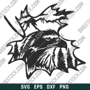 Bird in the jungle vector design files - SVG DXF EPS PNG