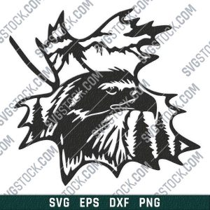 Bird in the jungle vector design files - SVG DXF EPS PNG