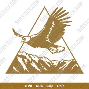 Eagle triangle mountain vector design files