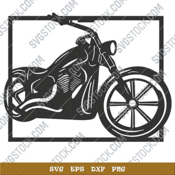 Harley davidson bike vector design files - SVG DXF EPS PNG
