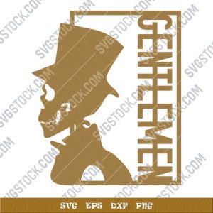 Gentlemen skull vector design files