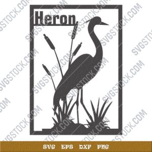 Heron flamingo vector design files - SVG DXF EPS PNG