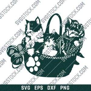 Cats vector design files - SVG DXF EPS PNG