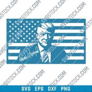 Signature TRUMP vector files - SVG DXF EPS PNG