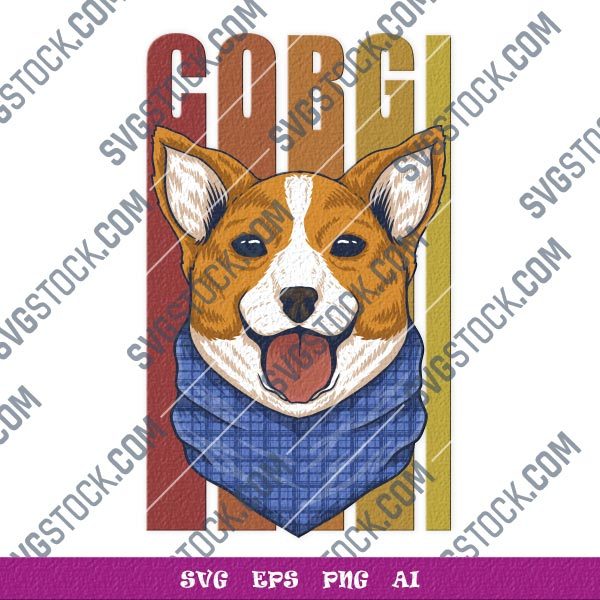 Corgi dog vector design