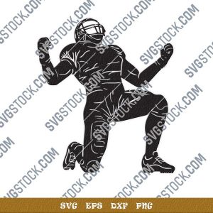 Football player vector design files – DXF SVG EPS AI CDR