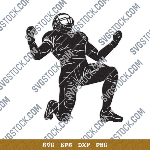 Football player vector design files – DXF SVG EPS AI CDR