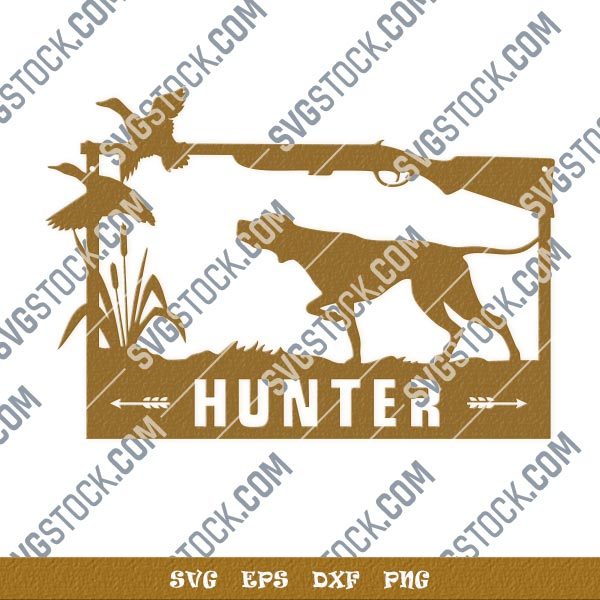 Hunter vector design files - SVG DXF EPS PNG