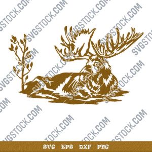 Moose vector design files - SVG DXF EPS AI CDR