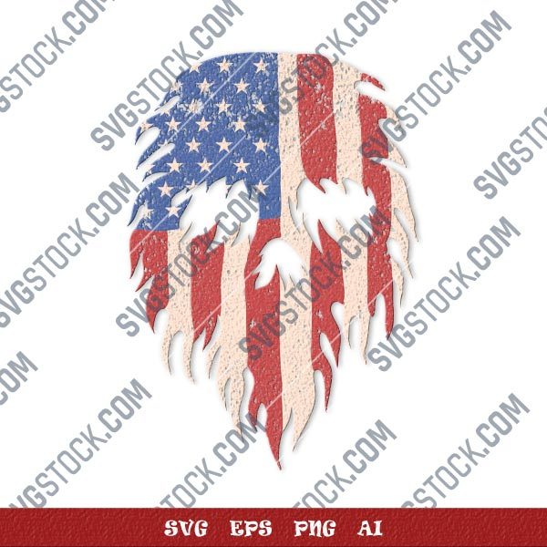 Skull made of usa flag