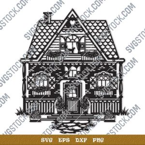 Wonderful house vector design files - SVG DXF EPS PNG