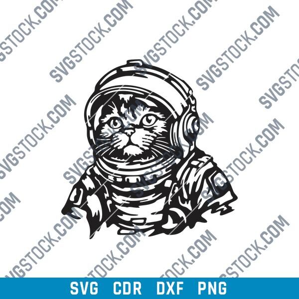 Astronaut Cat DXF File