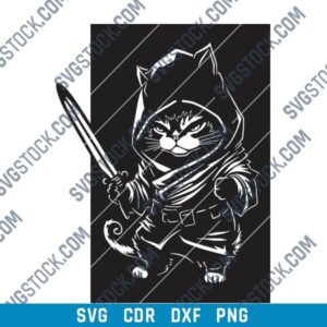 Ninja Cat DXF File