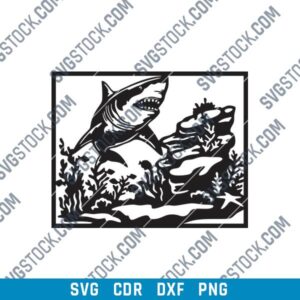 Shark Wall Decor DXF Files
