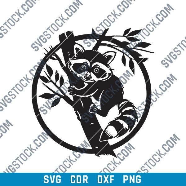 Raccoon Wall Decor DXF Files